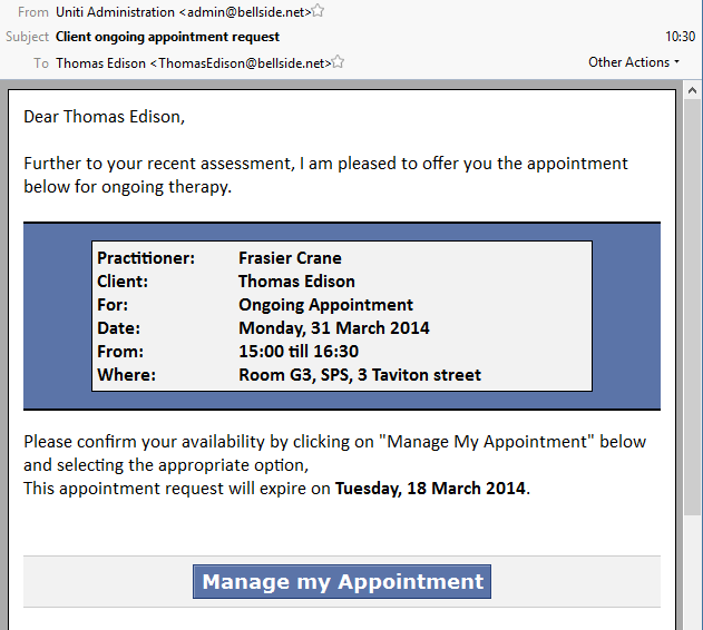 Appointment Handshaking